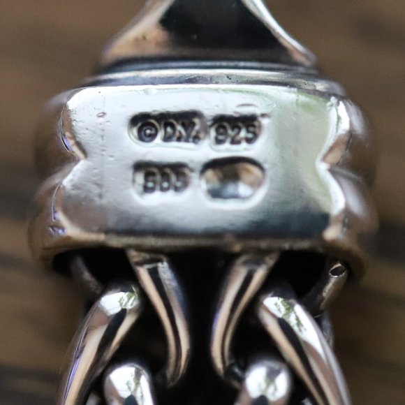 DAVID YURMAN LARGE ALBION BLACK ONYX BRACELET STERLING GOLD RARE! - Picture 4 of 16